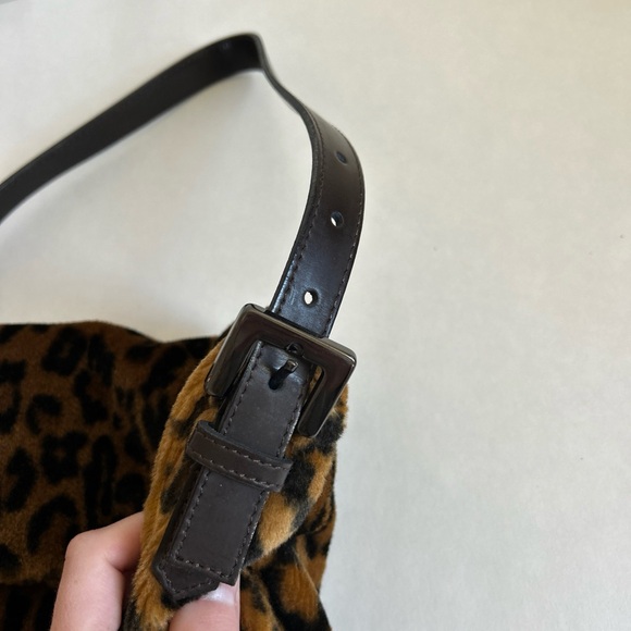 Vintage Leopard Print Faux Fur Shoulder Bag - Picture 4 of 5